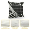 thumbnail image 4 of Nawypu Piano Keys Cushion Cover Pop Musical Instruments Pattern Throw Pillow Cover for Outdoors Chair Office Black Hippie Graffiti Style Cushion Case for Bedroom Car Party Couch,, 4 of 5