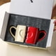 thumbnail image 5 of Juego de tazas de café de cerámica - Set de regalo for parejas for boda, día de San Valentín - Diseño de medio corazón, 5 of 6