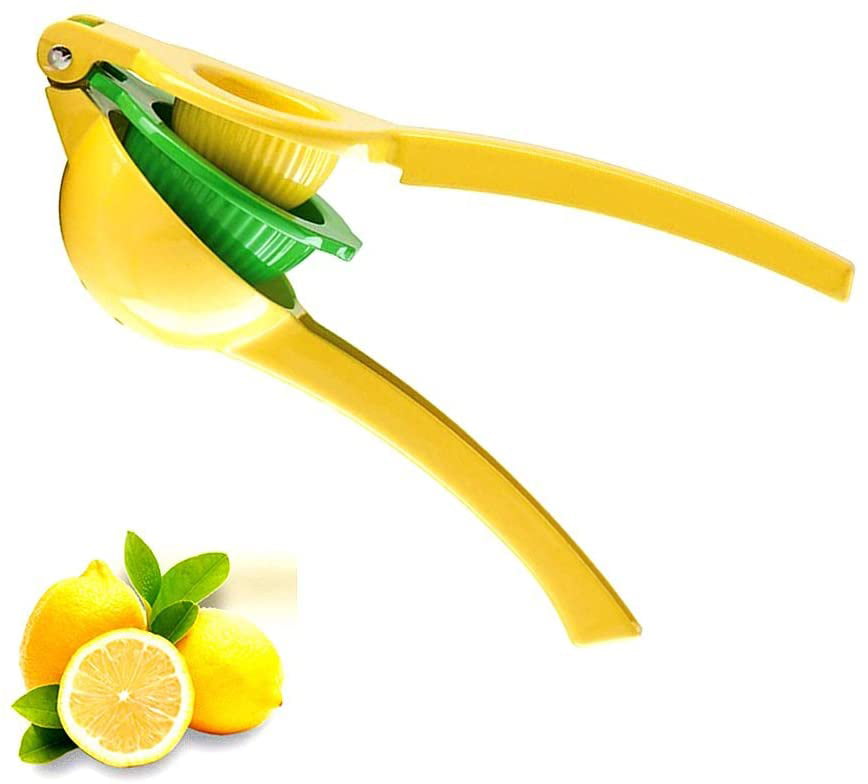 Lemon Lime Squeezer Top Rated Manual Citrus Press Juicer Premium Quality Sturdy Metal Yellow 