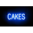thumbnail image 1 of SpellBrite CAKES LED Sign for Business. 20.7" x 6.3" Blue CAKES Sign Has Neon Sign Look With Energy Efficient LED Light Source. Visible from 500+ Feet, 8 Animation Settings., 1 of 4