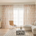 thumbnail image 2 of Cortinas SUOUO con estampado floral naranja quemado semitransparentes, 135 x 213 cm, 2 paneles, 2 of 9