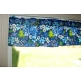 thumbnail image 4 of Cotton Window Valance Floral Print 58 Inch Wide Tropical Hawaiian Royal Blue, 4 of 5