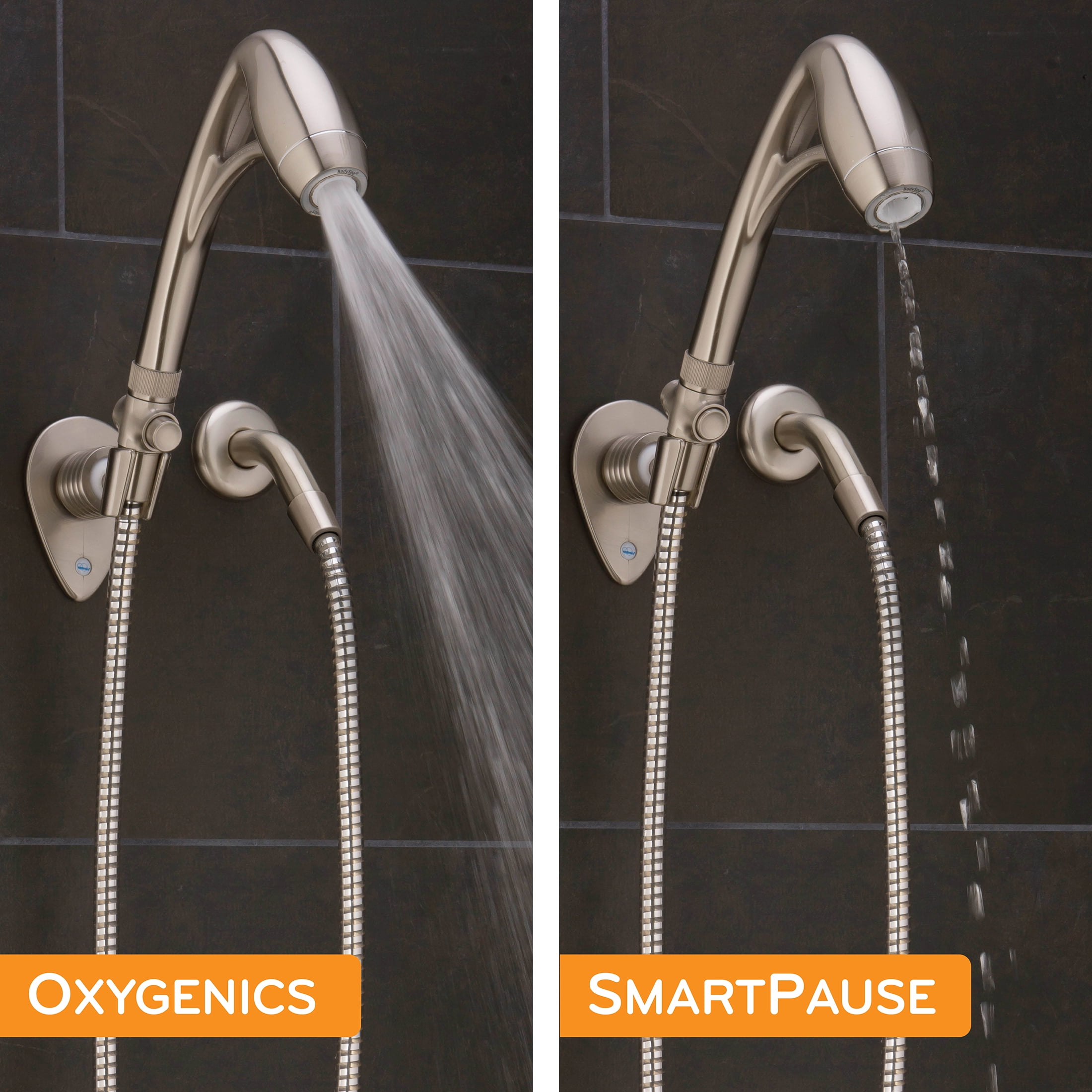 (2 pack) Oxygenics BodySpa RV 2-Setting Handheld Shower Head in Brushed Nickel Finish