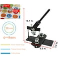 thumbnail image 2 of ChiButtons Button Maker Kit 32mm (1 1/4") Badge Press Machine-B400 + 32mm Round Die Moulds + 200 Set Button Components + Adjustable Circle Cutter (Golden), 2 of 7