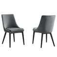 thumbnail image 2 of Modway Viscount Accent Performance Velvet Dining Chairs - Set of 2 in Gray, 2 of 10