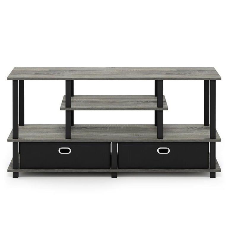 Furinno JAYA Large TV Stand for 55-Inch TV, French Oak Grey photo 4