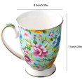 thumbnail image 2 of Bone China Coffee Tea, 300ml Bone China Tea, Floral Bone China Coffee, Portable Floral Tea Mugs, Durable Ceramic Floral Coffee Tea Mugs, Multi-Purpose Floral Coffee Mugs for Coffee Tea Cups Tea Mugs, 2 of 7