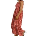 thumbnail image 3 of Femmes Robe Longue Imprimé Floral Sans Manches Robe-Soleil d'Été, 3 of 5