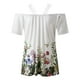 thumbnail image 5 of Pntutb Camiseta con estampado de mujer Manga corta Empalme de encaje Hombro frío Cuello en V tops Blusa informal de verano Pntutb Pntutb-4734, 5 of 5