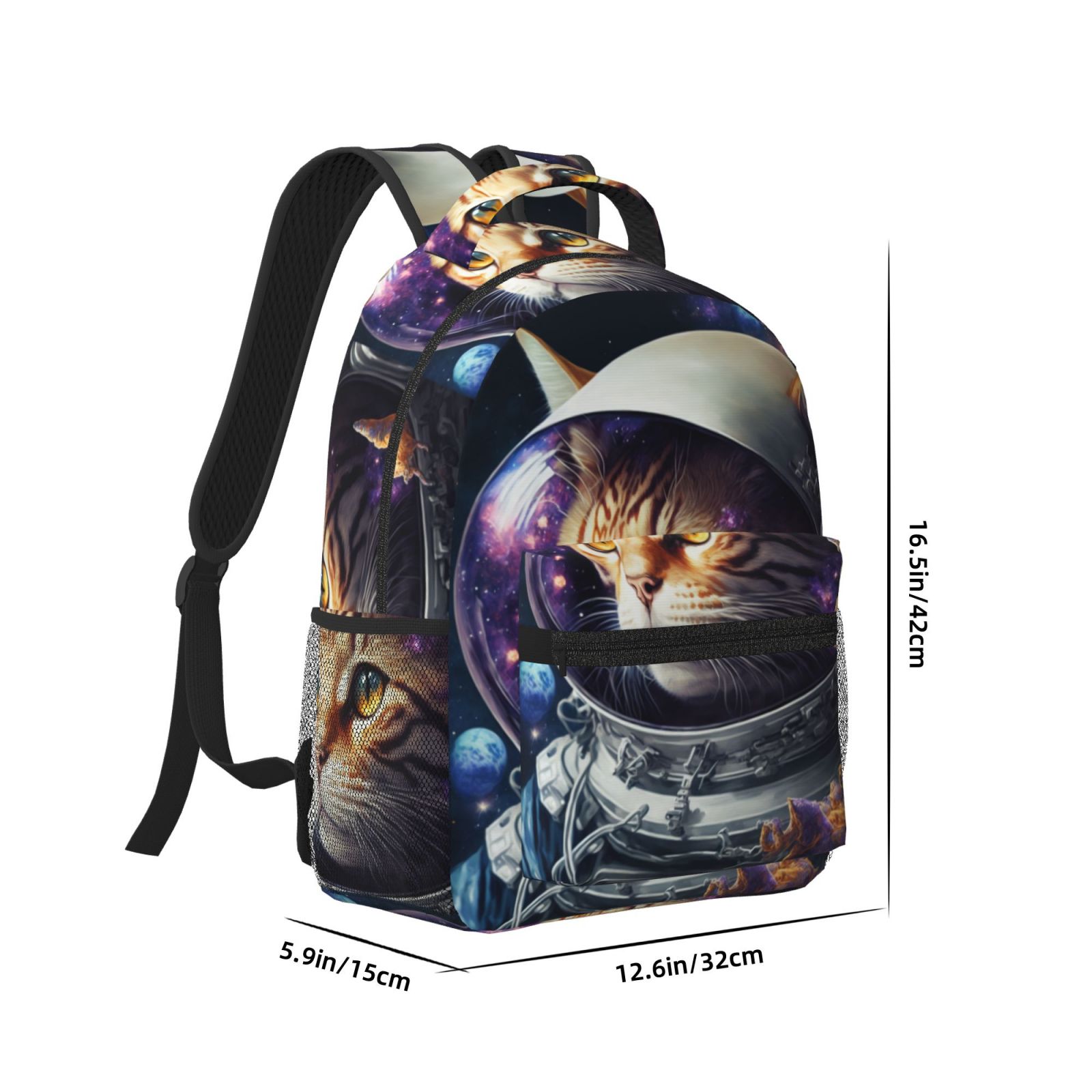 Xecao Astronaut Cat Travel Backpack: A spacious, stylish computer backpack ideal for men and women, perfect for college, school, or daily travels
