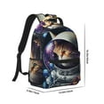 thumbnail image 2 of Rateoe Astronaut Cat Pattern Durable Student Backpack Laptop Bag- Ergonomic Design, Waterproof Twill Fabric - Ideal for School, Travel, and Outdoor Activities, 2 of 6