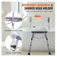 thumbnail image 6 of Tub Transfer Bench for Bathtub, Adjustable Shower Seat for Elderly, 400lbs Capacity, Non-Slip Bath Bench with Armrest & Reversible Back, Lightweight Shower Chair, 6 of 7
