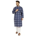 thumbnail image 5 of Atasi Mandarin Collar Kurta For Menâ€™s Printed Cotton Long Sleeves Ethnic Wear, 5 of 7