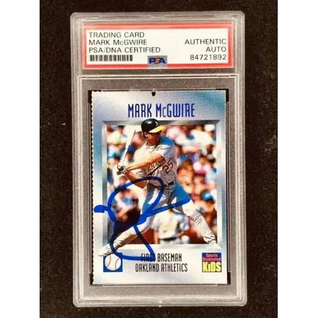 Mark McGwire autographed Oakland Athletics 1995 Sports Illustrated for Kids card PSA/DNA slabbed