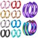 thumbnail image 1 of 20Pcs 10 Colors 304 Stainless Steel Hoop Earrings Mixed Color 14x15.5x2.5mm 2pcs/color, 1 of 6