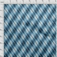 thumbnail image 4 of oneOone Cotton Cambric Teal Blue Fabric Check Quilting Supplies Print Sewing Fabric By The Yard 42 Inch Wide, 4 of 4