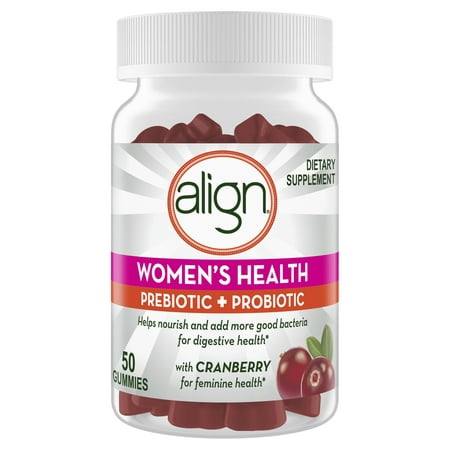 Align Women's Prebiotic + Probiotic Supplement Gummies, with Cranberry for Feminine Health, 50ct, #1 Doctor Recommended