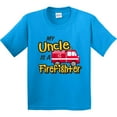 thumbnail image 3 of Inktastic My Uncle is a Firefighter with Fire Truck Youth T-Shirt, 3 of 5