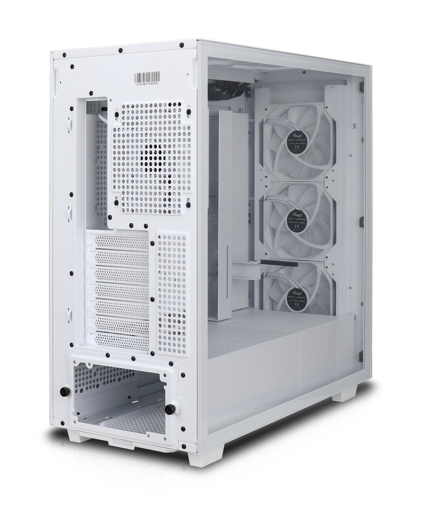 Rosewill Helium Flow White Mid Tower Computer Gaming Case, Mesh Panel, ATX, Tool-less, High-Airflow, 1x 120mm PWM Fan