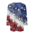 thumbnail image 5 of July 4th 3/4 Sleeve Shirts for Women American Flag Stars Stripes Shirts T-Shirt Cute Graphic Tees USA Flag Patriotic Tshirts Tunic Tops, 5 of 5