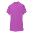 thumbnail image 6 of Womens Digi Heather Performance Polyester Polo T-Shirt Pink Bloom 2X-Large, 6 of 6