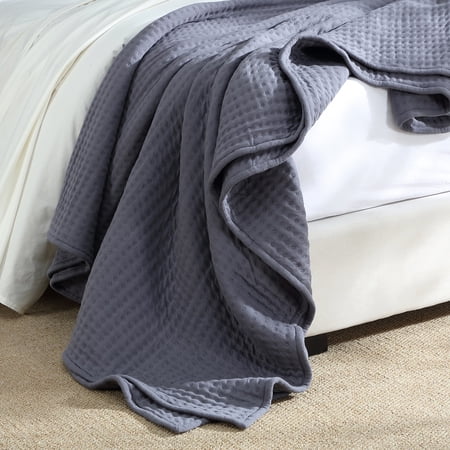ALLSWELL DOUBLE KNIT BLANKET, SHARK GRAY, FULL/QUEEN SIZE