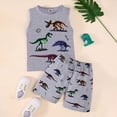 thumbnail image 2 of HCNTES Kids Little Boys' Clothing Sets,Casual Short Sleeve T-shirt and Short Sets Toddler Boys Summer Clothes 2pcs(3-4 Years,a48-Grey), 2 of 6