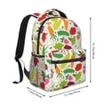 thumbnail image 2 of Fotbe Cartoon Vegetables Mochila Casual con Estampado para Escuela, Viajes y Actividades al Aire Libre - Duradera, Ligera y Cómoda, 2 of 5