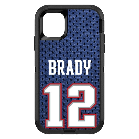 DistinctInk Custom SKIN / DECAL compatible with OtterBox Defender for iPhone 11 (6.1" Screen) - Brady 12 Jersey - Football Team