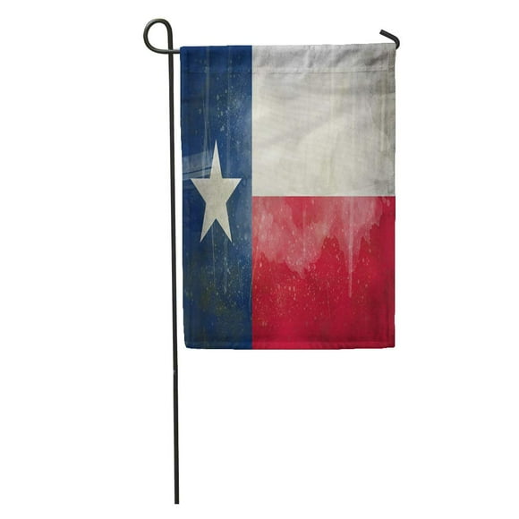 POGLIP Blue Star Texas Flag Red Austin Vintage Abstract Aged America Garden Flag Decorative Flag House Banner 12x18 inch