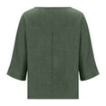 thumbnail image 5 of biudgviw Lounge Shirts for Women Fall Baggy 3/4 Length Sleeve Basic Tops Comfy Solid Color Round Neck Vacation T-Shirts, 5 of 6