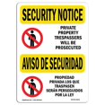thumbnail image 1 of SignMission OS-SN-A-1218-L-11631 12 x 18 Po Panneau de Sécurité OSHA - Intrus de Propriété Privée, 1 of 1