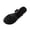 Black, variant on Womens Metallic Flat Sandals Summer Trendy PU Leather Open Toe Cushioned Sole Slides Sandals Comfortable Casual Non Slip Slippers for Beach Vacation Travel
