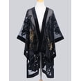 thumbnail image 6 of WeHello-Women's Coverups Burnt-out Velvet Cardigan Casual Outfit Long Cover Up Velvet Kimono（JYPF-36）, 6 of 8