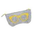thumbnail image 4 of Glasses Pattern Felt Glasses Box Felt glasses bag Patterns Bags Zipper Closure Eyewear Pouch Light Portable Glasses Protective Organizer, 4 of 5