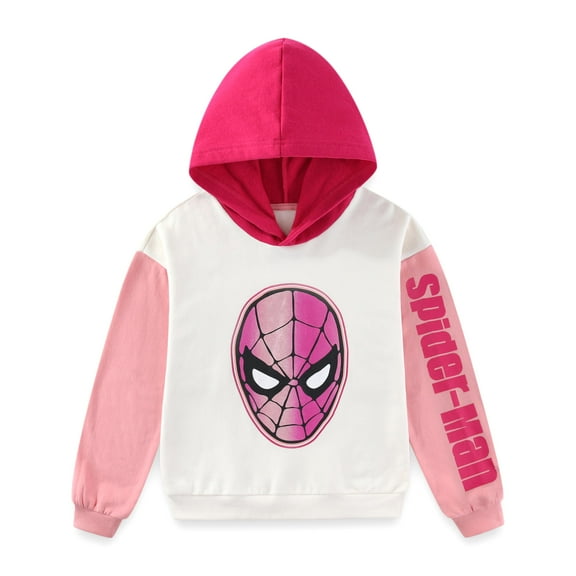 Marvel Spider-Man Pullover Hoodie (Girls), Sizes 4-10