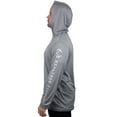 thumbnail image 2 of Realtree Mens Long Sleeve Jersey Recycled Polyester UPF Scent Control Heather Gray Hoodie- S, 2 of 6