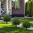 thumbnail image 7 of 2 Pack Artificial Cedar Topiary Ball Trees - 23.6Resistant Evergreen Shrubs with Ground Spikes, Cypress for Outdoor/Indoor Garden & Porch Decor, 7 of 7