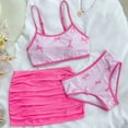thumbnail image 2 of Shadoumai Tween Girls Bikini Sets Sporty Color Block Two Piece Adjustable Straps Swimsuits with Chest Pad Size 10-18 Years, 2 of 5