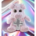 thumbnail image 4 of DolliBu Super Soft Sitting Pig Stuffed Animal with Silver Cross Plush- Religious Baby Baptism Gifts for Boys and Girls, Cute Dedication Christening Gifts Plush Prayer Toy Healing Teddy Bear - 9 Inches, 4 of 6