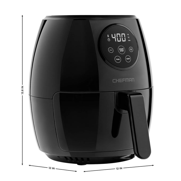 Chefman TurboFry 3.7 Quart Air Fryer Oven w/ Digital Touch Screen, 60 Minute Timer, White