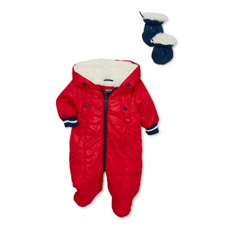

Urban Republic Baby Boy Quilted Pram with Faux Fur Lining Sizes 3M-9M