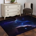 thumbnail image 3 of 3'x5' Rug for Living Room Bedroom, Navy Blue Sky Washable Area Rugs Non-Slip Carpet Mats, Modern Art Stars Indoor Low Pile Area Rug Runner for Kitchen, Mudroom, 3 of 8