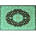 thumbnail image 1 of Ahgly Company Indoor Rectangle Persian Turquoise Blue Traditional Area Rugs, 8' x 10', 1 of 4