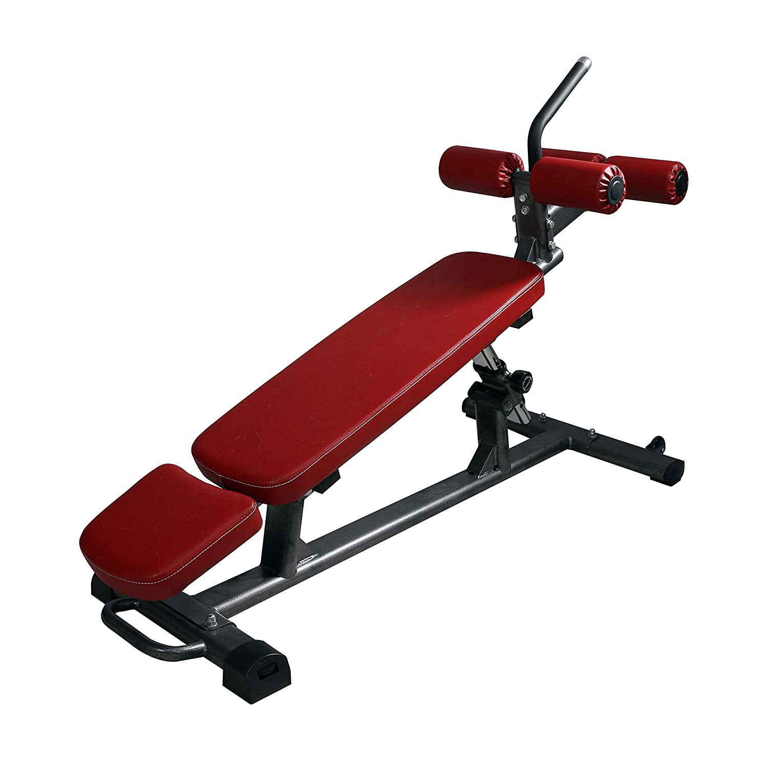 Red Finer Form Sit Up Bench with Reverse Crunch Handle for Ab Bench Exercises 