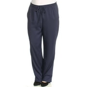 MICHAEL KORS $88 Womens New 3784 Navy Tie Straight leg Casual Pants XL B+B
