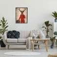thumbnail image 3 of Stupell Industries Fancy Elk in Red Suit Animals & Insects Painting Black Framed Art Print Wall Art, 24 x 30, 3 of 9
