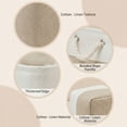 thumbnail image 5 of 12 x 12 Inch Storage Cube Linen-Cotton Storage Bins for Shelves Fabric Collapsible Storage Bins with Handles Foldable Storage Basket for Organizing Clothes Toys Books Brown, 5 of 6