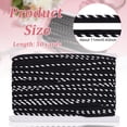 thumbnail image 2 of 50 Yards White Twisted Lip Cord Trim 0.43inch Black Twisted Rope Cord with Lip Polyester Edge Piping Trim Cord Rope Embellishment Sewing, 2 of 6
