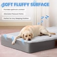 thumbnail image 5 of JONPONY 35 Inch Orthopedic Dog Bed for Large Dogs, Removable Washable Cover, Non Slip Bottom Waterproof Liner, Egg Crate Foam Pet Bed Mat for Crates, Gray, 5 of 10